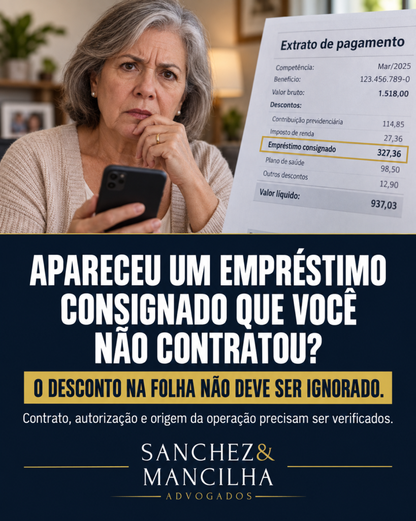 Empréstimo consignado não contratado com desconto indevido