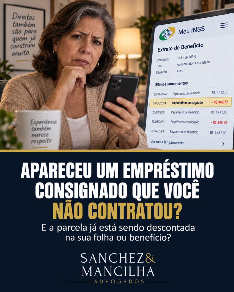 Empréstimo consignado não contratado com desconto indevido em benefício do INSS